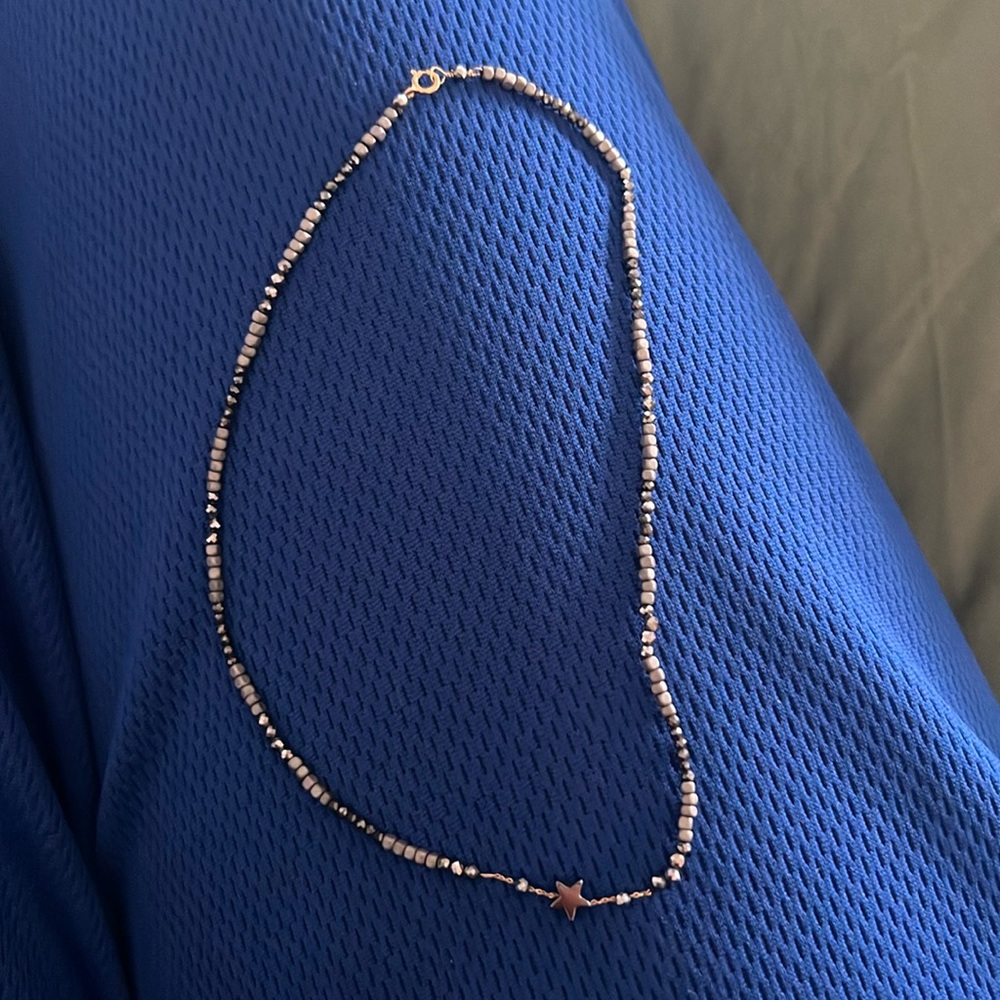 18K gold and semiprecious stone necklace